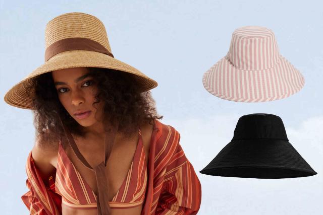 Wide Brim Floral women Sun Hat - Side Ties Bucket Hat - Summer Floppy Brim  Sun Hat - Women Foldable Beach Hat - D…