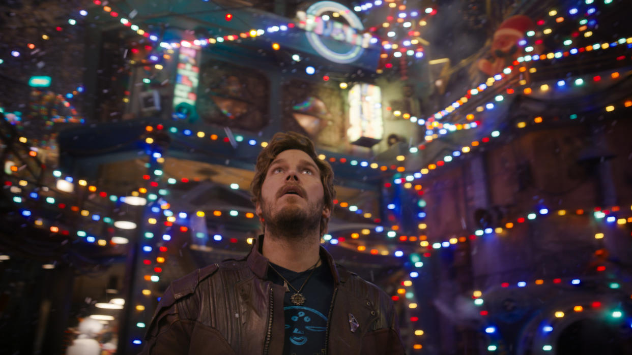 Chris Pratt as Peter Quill/Star-Lord in The Guardians of the Galaxy Holiday Special. (Marvel Studios)