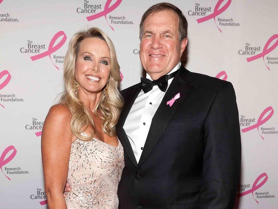 <p>D Dipasupil/FilmMagic</p> Bill Belichick and Linda Holliday attend The Breast Cancer Research Foundation 2014 Hot Pink Party