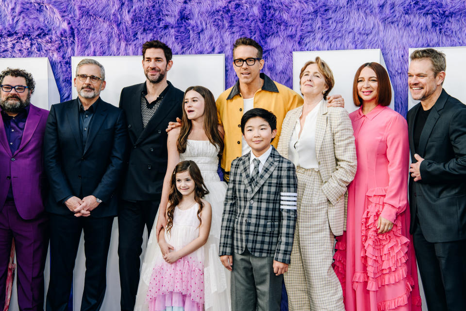 Bobby Moynihan, Steve Carell, John Krasinski, Cailey Fleming, Audrey Hoffman, Ryan Reynolds, Alan Kim, Fiona Shaw, Maya Rudolph and Matt Damon at the New York premiere of If