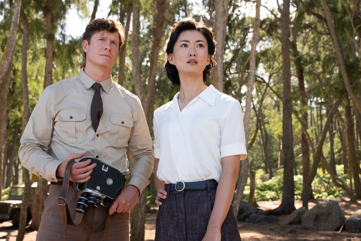 Anders Holm and Mari Yamamoto in "Monarch: Legacy of Monsters"<p>Apple TV+</p>