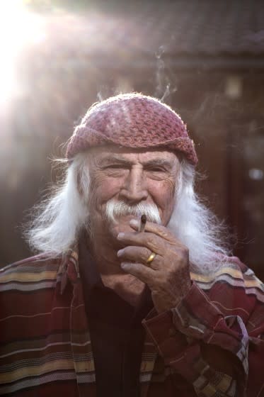 Santa Ynez, CA, Thursday, February 25, 2021 - David Crosby at home. (Robert Gauthier/Los Angeles Times)