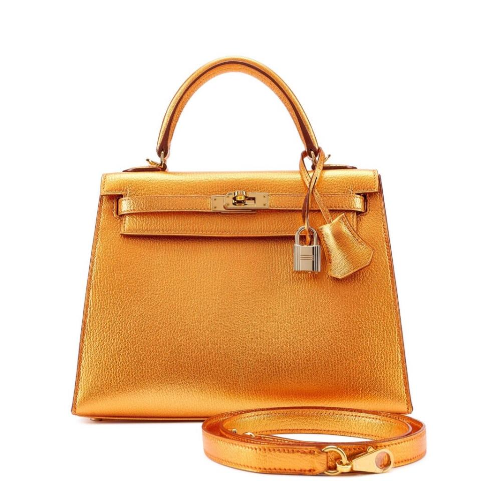 Metallic gold Hermes Kelly bag