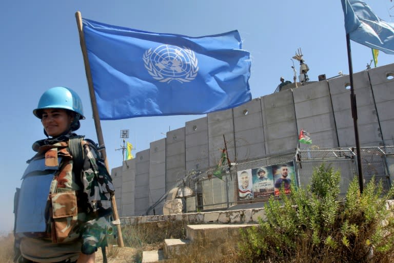 The United Nations Interim Force in Lebanon -- whose mandate was renewed on August 31, 2023 for another year -- maintains a significant presence near the border between Lebanon and Israel (Mahmoud ZAYYAT)