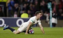 Britain Rugby Union - England v South Africa - 2016 Old Mutual Wealth Series - Twickenham Stadium, London, England - 12/11/16 England's George Ford celebrates scoring their third try Action Images via Reuters / Henry Browne