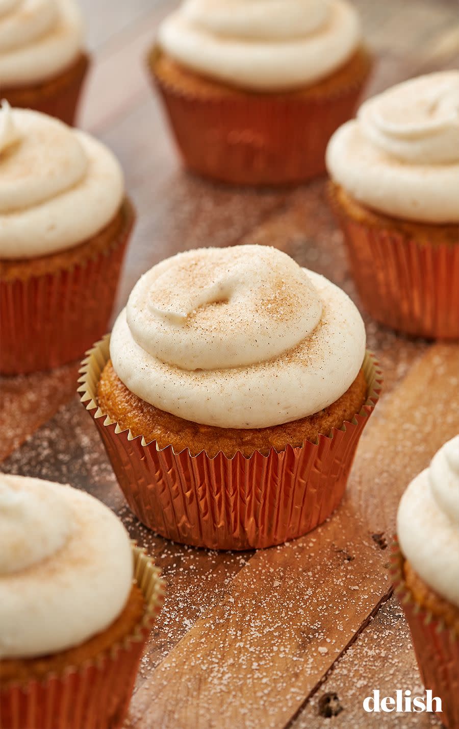 <p>PSL season isn't over yet!</p><p>Get the recipe from <a href="https://www.delish.com/cooking/recipe-ideas/a28438880/easy-pumpkin-spice-cupcakes-recipe/" rel="nofollow noopener" target="_blank" data-ylk="slk:Delish;elm:context_link;itc:0;sec:content-canvas" class="link ">Delish</a>.</p>