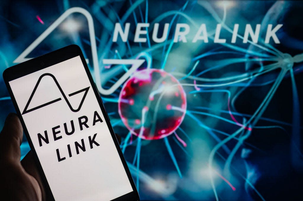 Neuralink logo on a phone