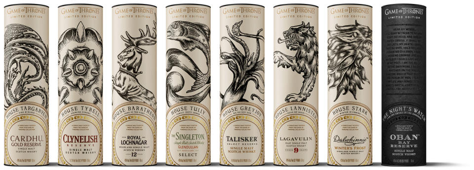 Game of Thrones Single Malt Scotch Whisky collection