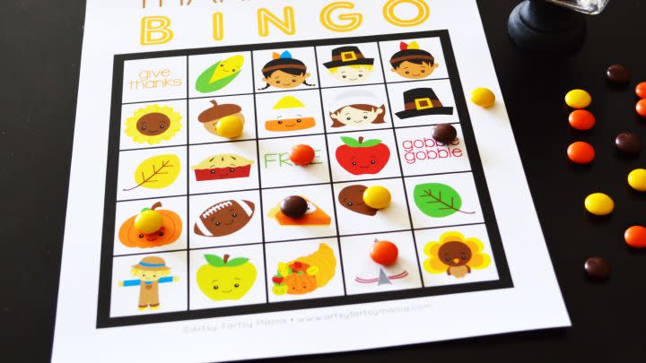 bingo diy thanksgiving family games