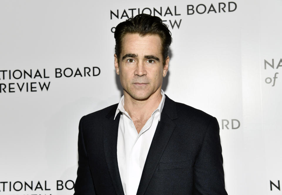Best actor honoree Colin Farrell attends the National Board of Review Awards Gala at Cipriani 42nd Street on Sunday, Jan. 8, 2023, in New York. (Photo by Evan Agostini/Invision/AP)