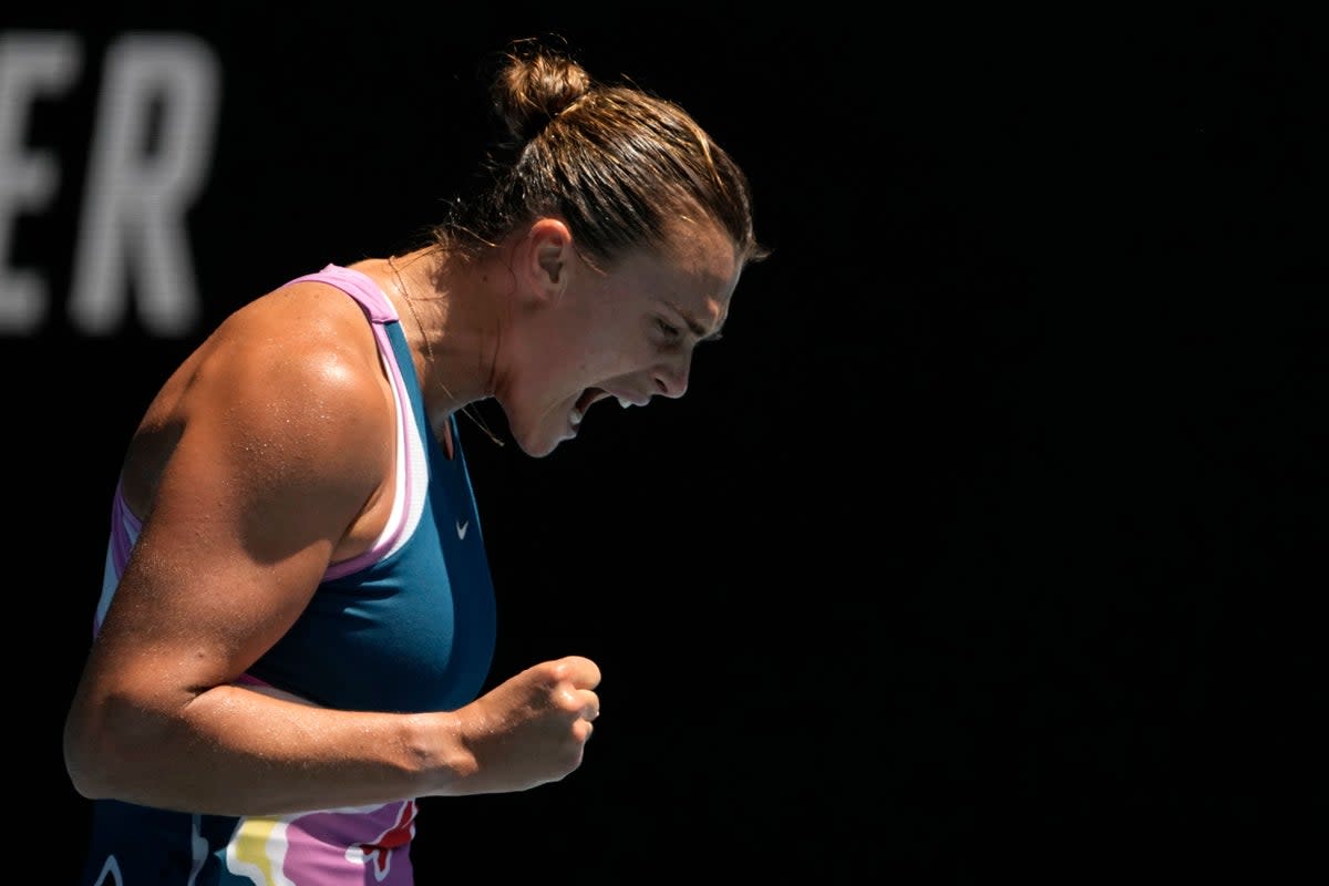 Arnya Sabalenka is through to the Australian Open semi-finals  (AP)