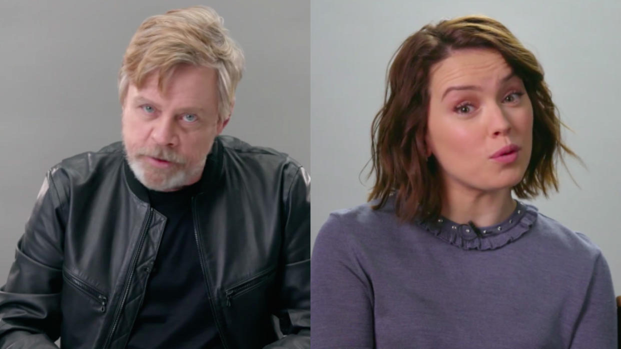 Watch Mark Hamill throw hilarious shade at Daisy Ridley — but don’t worry, it’s for a good cause