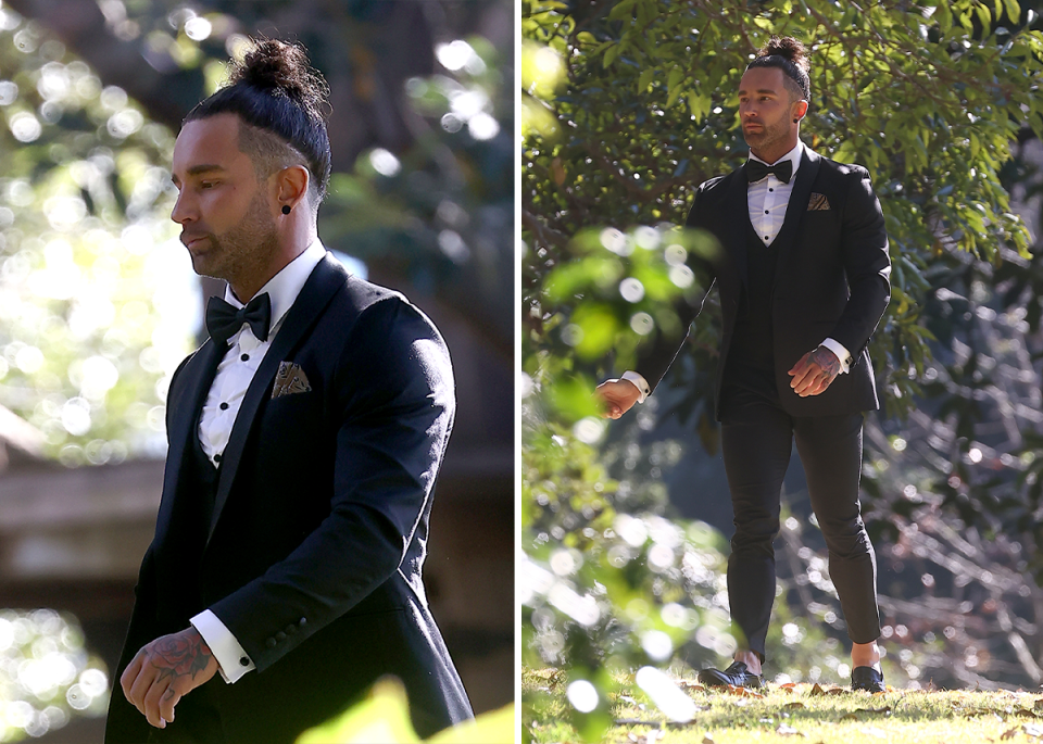 MAFS 2024 groom wearing a black tuxedo.