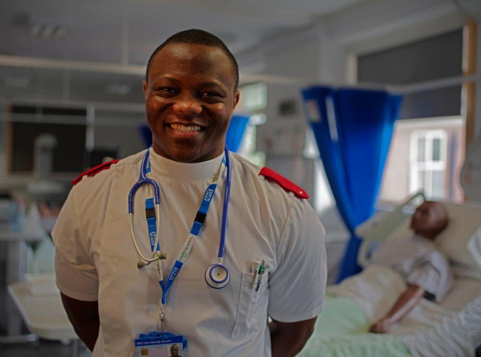 Cyrille Tchatchet has become a qualified nurse since being granted refugee status in the UK (UNHCR)