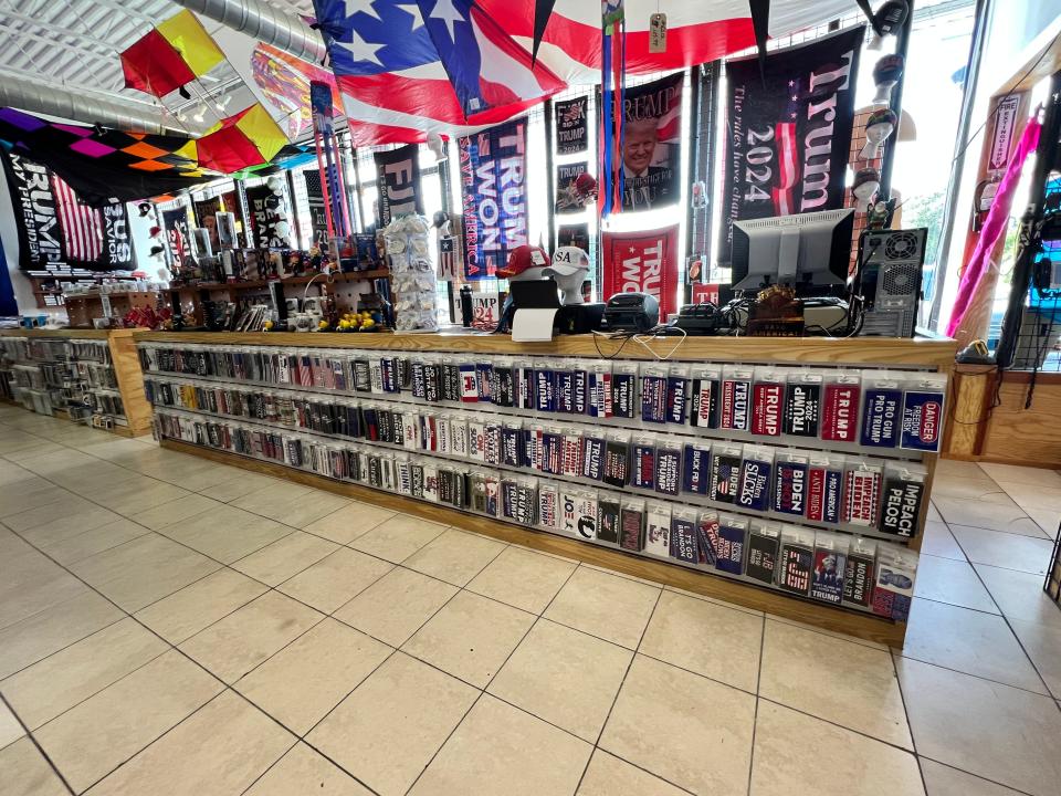 Registers at the Trump Superstore.