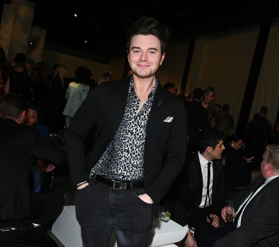 chris colfer at universal music group grammys after party