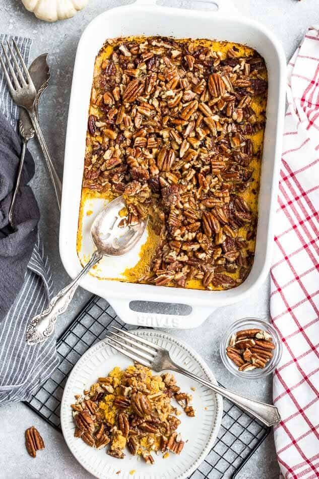 <strong>Get the </strong><a href="https://lifemadesweeter.com/low-carb-sweet-potato-casserole/"><strong>Low-Carb Sweet Potato Casserole recipe</strong></a><strong> from Life Made Sweeter</strong>