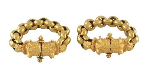 Gold lion bracelets