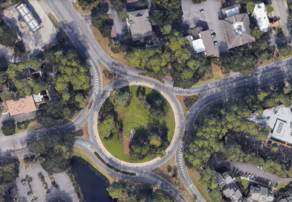 A Google Earth screenshot of Sea Pines Circle