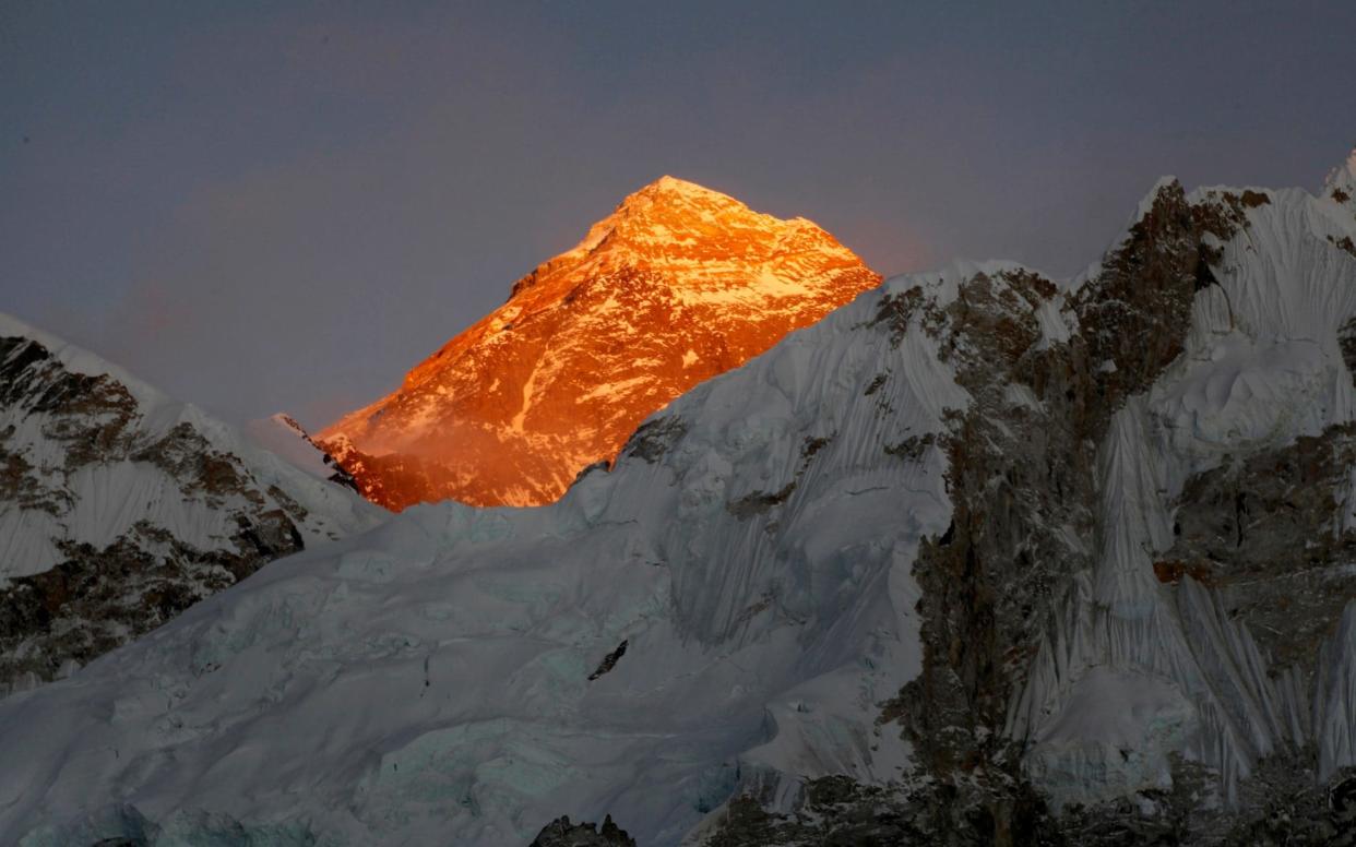 Mt. Everest is seen from the way to Kalapatthar in Nepal - AP