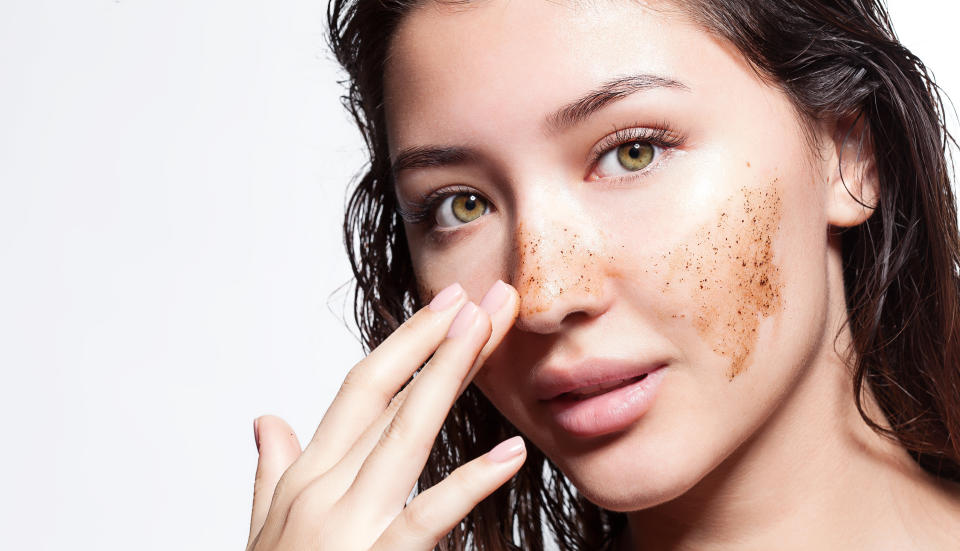 Exfoliating is an important part of any at-home facial.  (Photo: deniskomarov via Getty Images)
