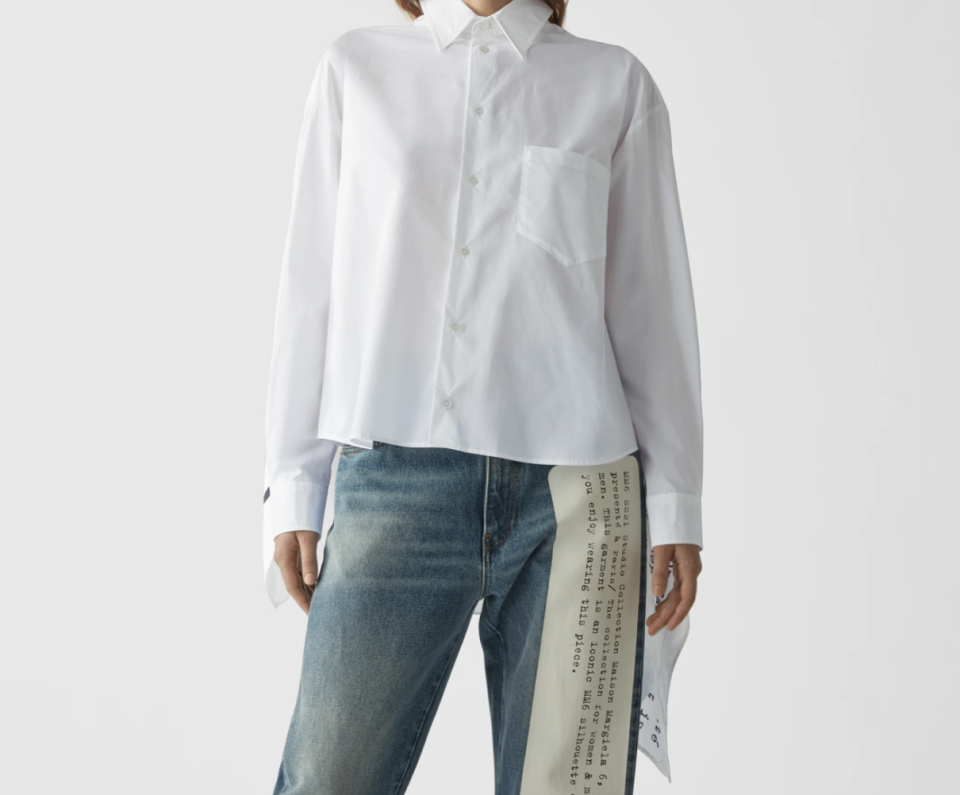 MM6 MAISON MARGIELA - Bluse mit Material-Mix