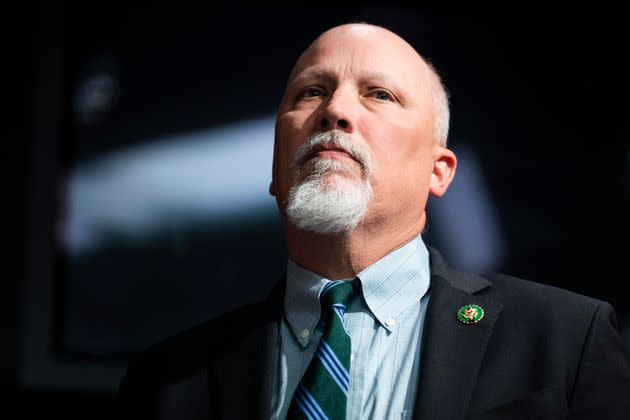 Rep. Chip Roy (R-Texas) attends a news conference with senators and members of the House Freedom Caucus on the debt limit and spending reforms, in the Senate studio of the U.S. Capitol on March 22.