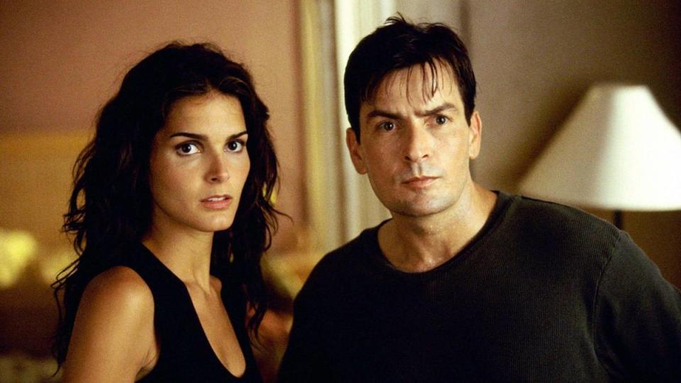 Angie Harmon and Charlie Sheen Good Advice (2001)