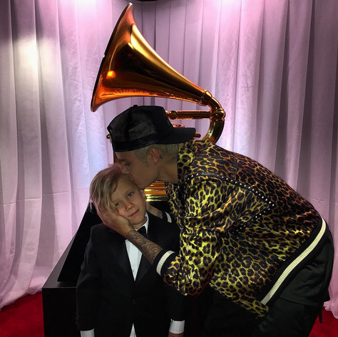 Justin has said “there’s an authenticity missing that I crave” at awards shows. Maybe that’s why he brought the cutest little plus-one around as his guest to the Grammys in February — in an attempt to keep it real. (Photo: Instagram)