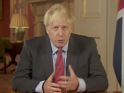 Boris Johnson has made a speech to the nation following new measures for England (UK Prime Minister / Twitter)