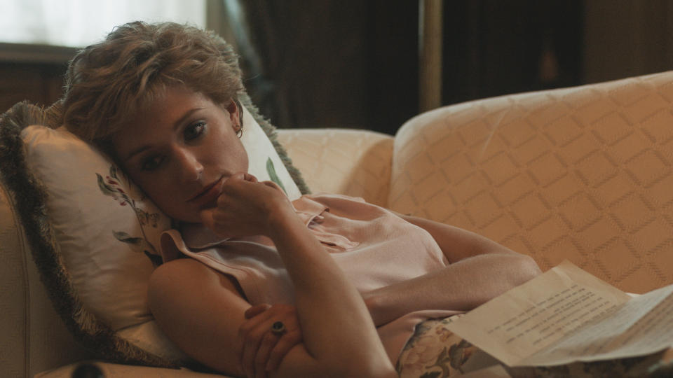 Elizabeth Debicki as Diana Spencer on <i>The Crown</i><span class="copyright">Netflix</span>