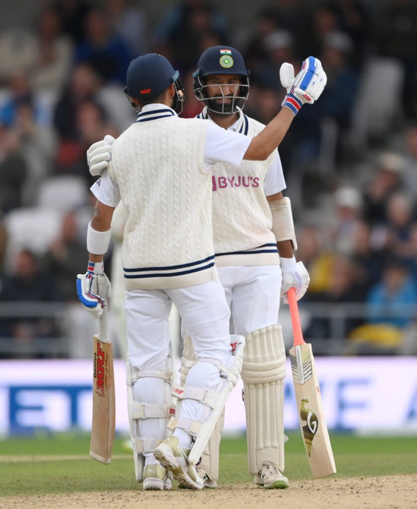 Virat Kohli and Cheteshwar Pujara showed resistance on Day 3. (Credits: BCCI)