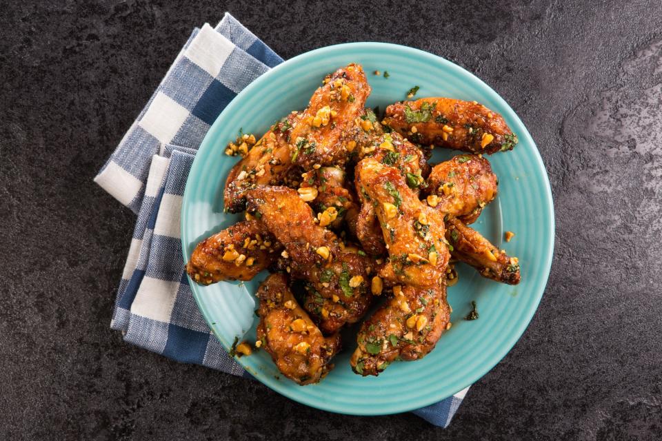 Pok Pok-Style Hot Wings with Peanuts and Cilantro