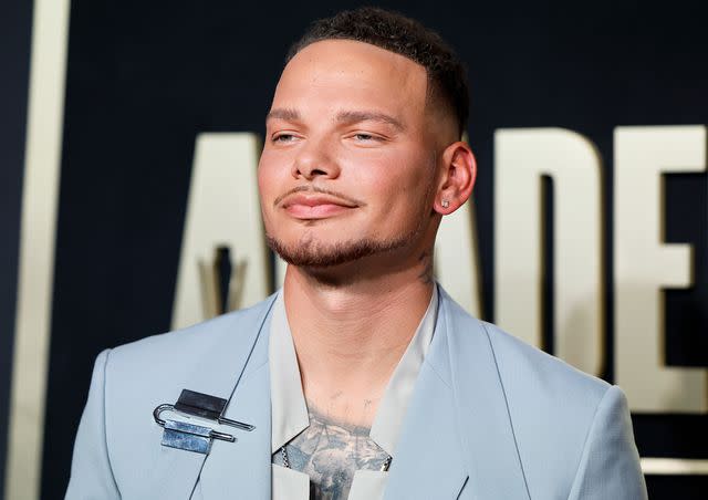 <p>Jason Kempin/Getty</p> Kane Brown attends the 58th Academy Of Country Music Awards on May 11, 2023 in Frisco, Texas.