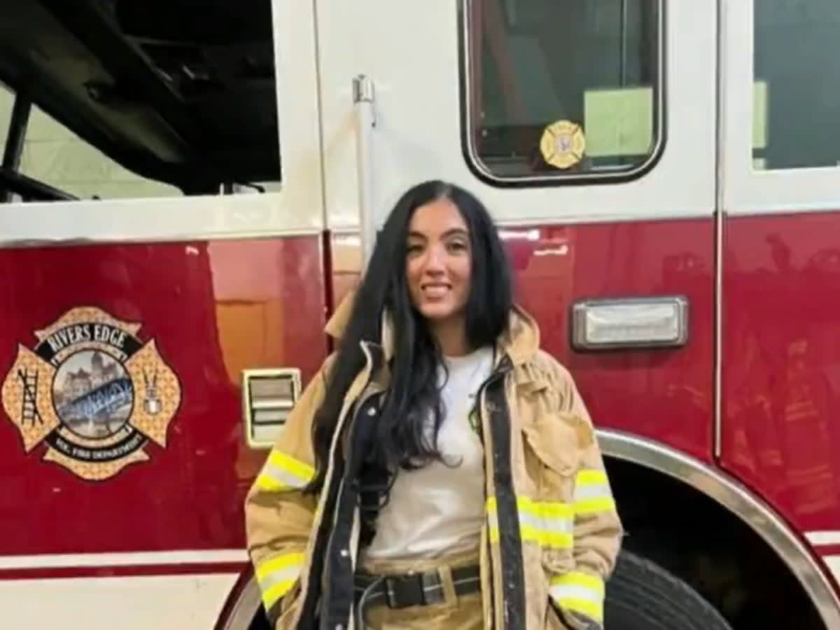Gisele Fetterman joined the volunteer Rivers Edge 113 firefighting crew in December (Facebook)