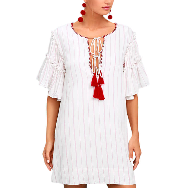 <p><a rel="nofollow noopener" href="https://www.lulus.com/products/moon-river-johnny-red-and-white-striped-shift-dress/474662.html" target="_blank" data-ylk="slk:Moon River Johnny Striped Shift Dress;elm:context_link;itc:0;sec:content-canvas" class="link ">Moon River Johnny Striped Shift Dress</a>, $71</p> <p> <strong>Related Articles</strong> <ul> <li><a rel="nofollow noopener" href="http://thezoereport.com/fashion/style-tips/box-of-style-ways-to-wear-cape-trend/?utm_source=yahoo&utm_medium=syndication" target="_blank" data-ylk="slk:The Key Styling Piece Your Wardrobe Needs;elm:context_link;itc:0;sec:content-canvas" class="link ">The Key Styling Piece Your Wardrobe Needs</a></li><li><a rel="nofollow noopener" href="http://thezoereport.com/living/entertaining/moet-chandon-champagne-six-packs/?utm_source=yahoo&utm_medium=syndication" target="_blank" data-ylk="slk:These Moët & Chandon Champagne 6-Packs Launched Just In Time For Summer;elm:context_link;itc:0;sec:content-canvas" class="link ">These Moët & Chandon Champagne 6-Packs Launched Just In Time For Summer</a></li><li><a rel="nofollow noopener" href="http://thezoereport.com/living/wellness/khloe-kardashian-fast-food-picks/?utm_source=yahoo&utm_medium=syndication" target="_blank" data-ylk="slk:Proof That Even The Kardashians Have Cheat Days;elm:context_link;itc:0;sec:content-canvas" class="link ">Proof That Even The Kardashians Have Cheat Days</a></li> </ul> </p>