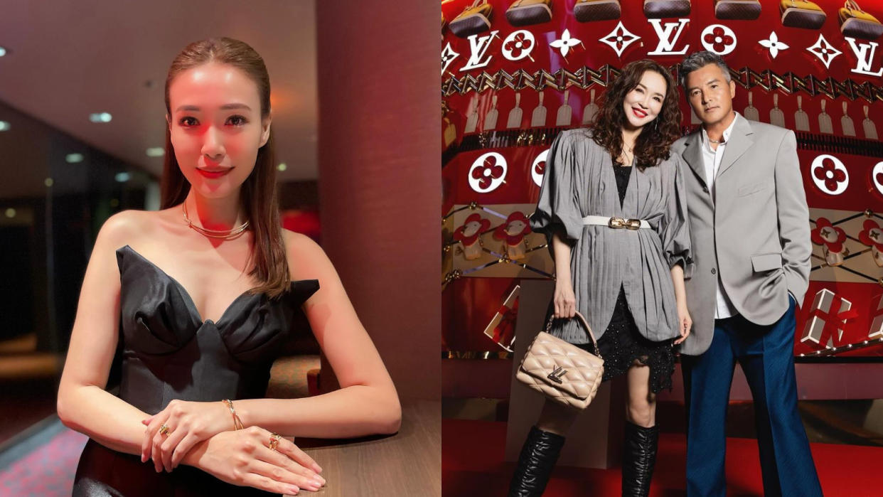 Actress Dawn Yeoh (left) said celebrity couple Christopher Lee and Fann Wong have been mentors to her. PHOTO: Instagram/iamdawnyeoh, Instagram/fannaiaiwong