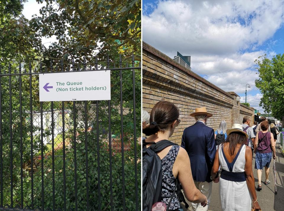 The author joined the queue at Wimbledon to see what it was like but was sadly a bit too late.