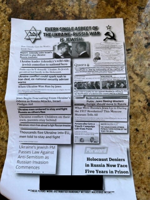 Sarasota residents living in the Arlington Park area found anti-Semitic flyers distributed throughout their neighborhood in 2022.