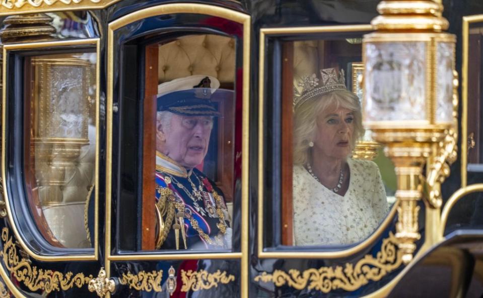 Charles could be driven in a carriage to the June 15 ceremony rather than riding horseback. UK Press via Getty Images
