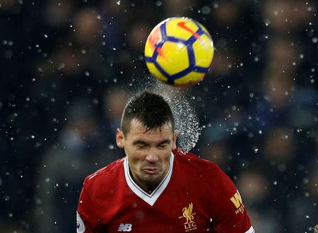 Soccer Football - Premier League - Liverpool vs Everton - Anfield, Liverpool, Britain - December 10, 2017 Liverpool's Dejan Lovren in action REUTERS/Phil Noble