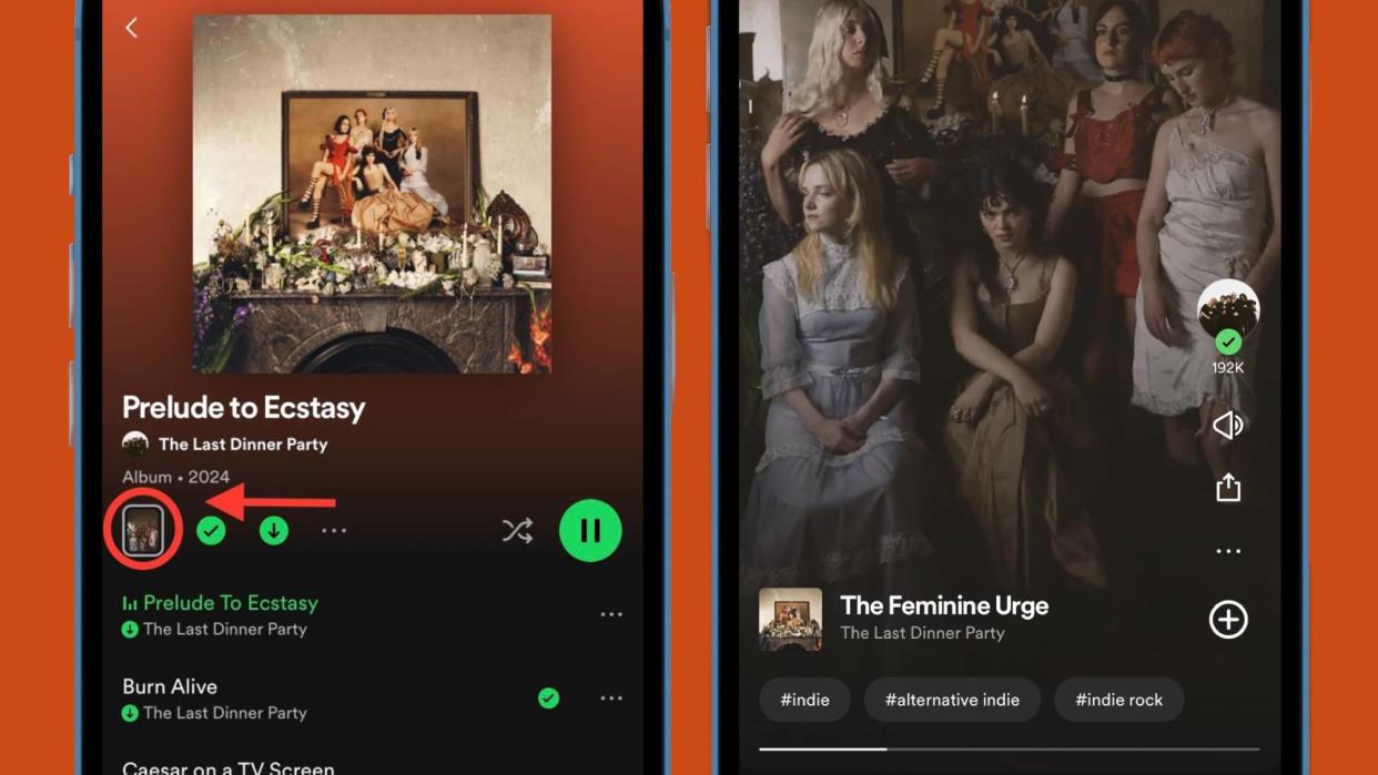  Spotify Album Preview Feature Header. 