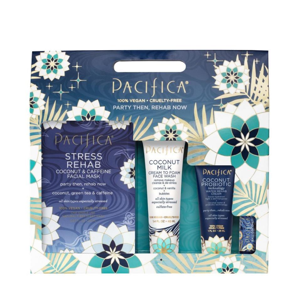 If you're buying for a friend who likes to party hard over the holidays, this is the perfect set. The coconut and caffeine face mask would be especially great after a long night out.&nbsp;<br /><br /><strong><a href="https://www.target.com/p/pacifica-coconut-party-rehab-skin-care-collection/-/A-75568216" target="_blank" rel="noopener noreferrer">Get the Pacifica Party Rehab Skin Care Collection for $14.99.</a></strong>