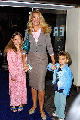 Jerry Hall and family at the London premiere of Warner Brothers' Harry Potter and The Sorcerer's Stone