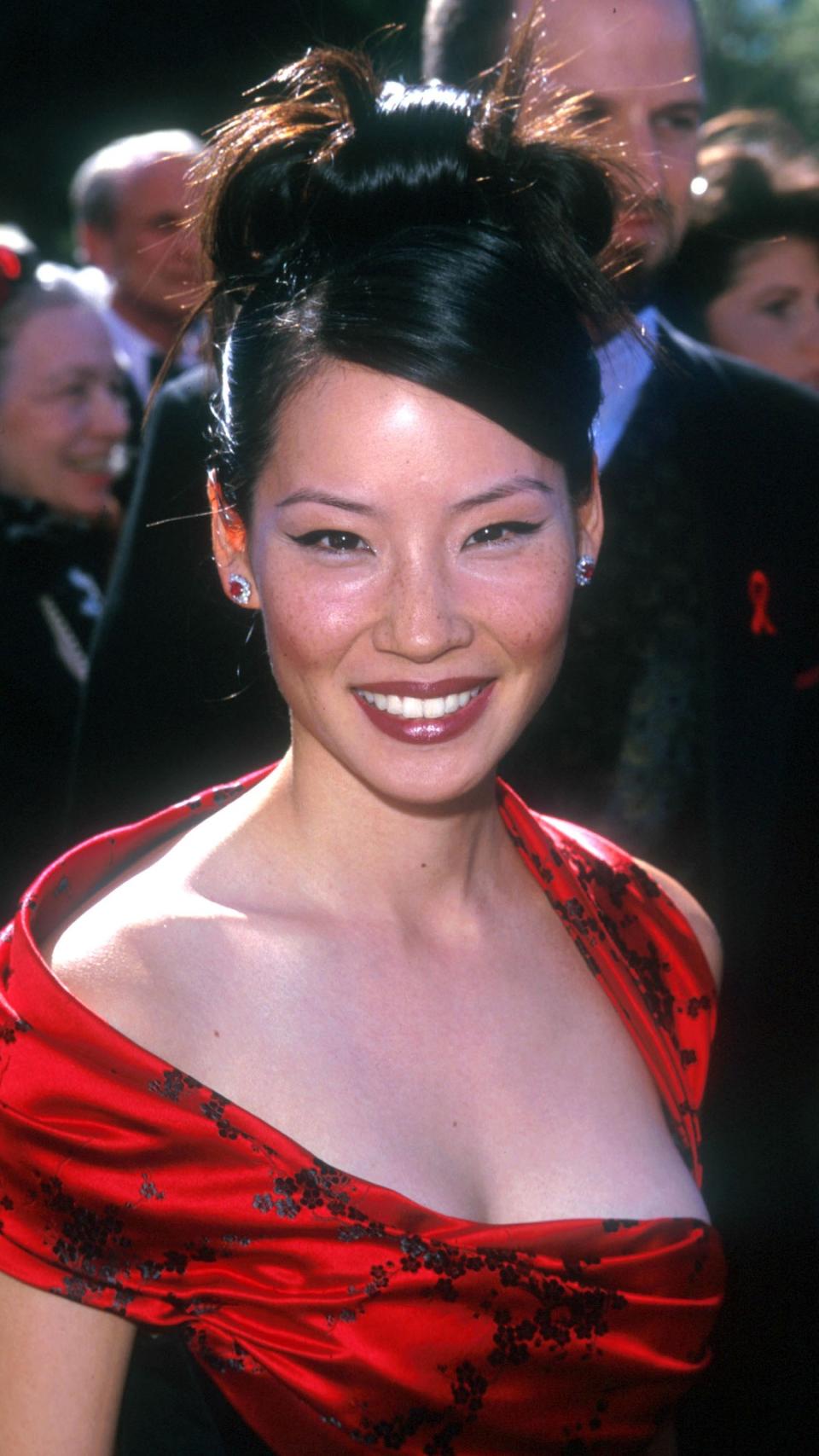 Lucy Liu's side-swept bangs, 1999