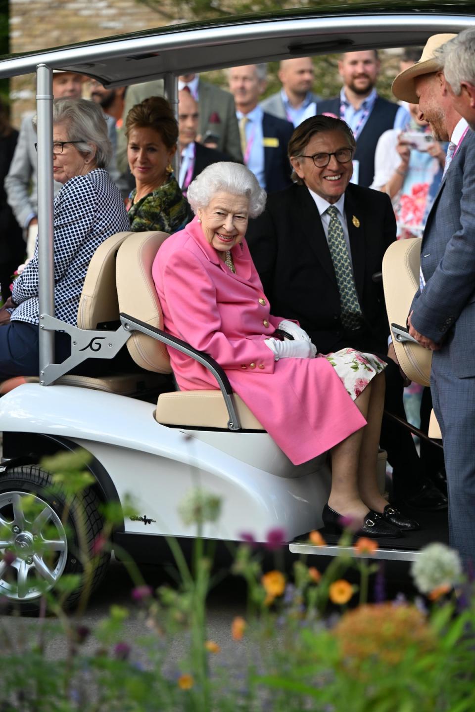 The Queen used a a buggy to travel around the Chelsea Flower Show in May (Paul Grover/Daily Telegraph/PA) (PA Wire)