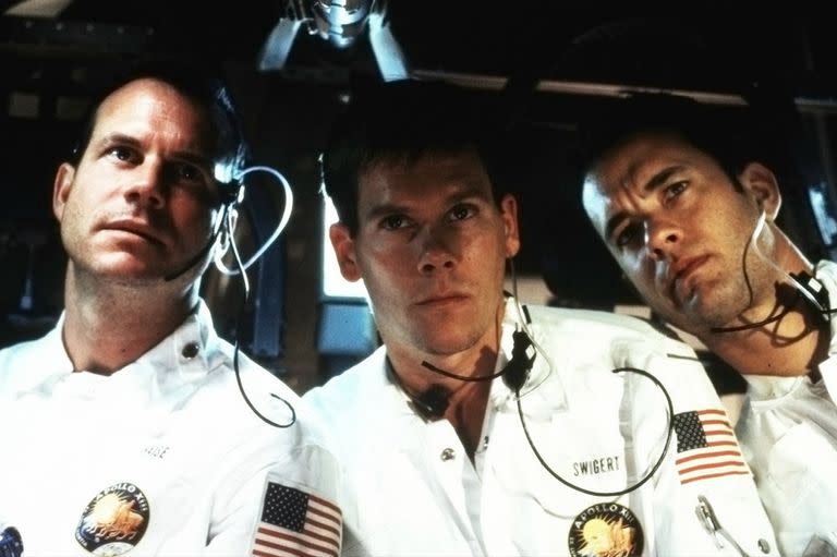 Bill Pullman, Kevin Bacon y Tom Hanks en Apolo 13, la película de Ron Howard que cumple 30 años