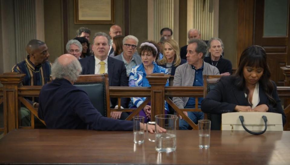 Larry David is put on trial and all of his misdeeds are put in the spotlight. HBO