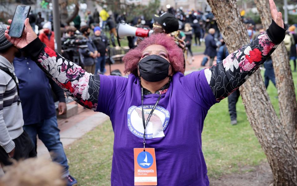 Elation as the verdicts were read out -  Scott Olson/Getty Images