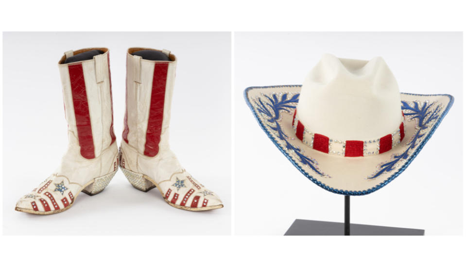 Michael Nesmith’s Nudie’s hat and boots, circa 1967-69 (Bob Delevante)